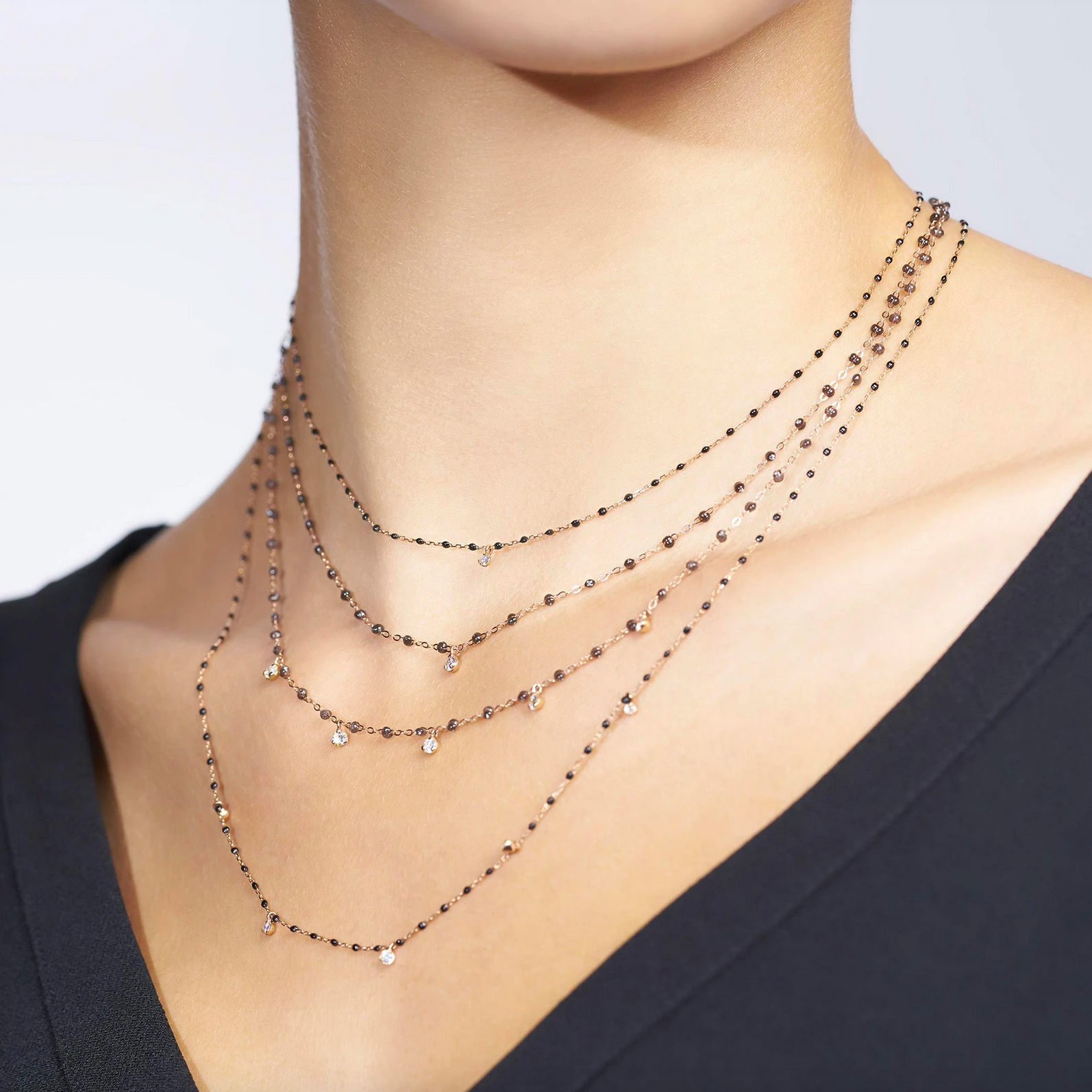 Gigi Clozeau 18kt Classic Supreme 1-Diamond Resin Necklace