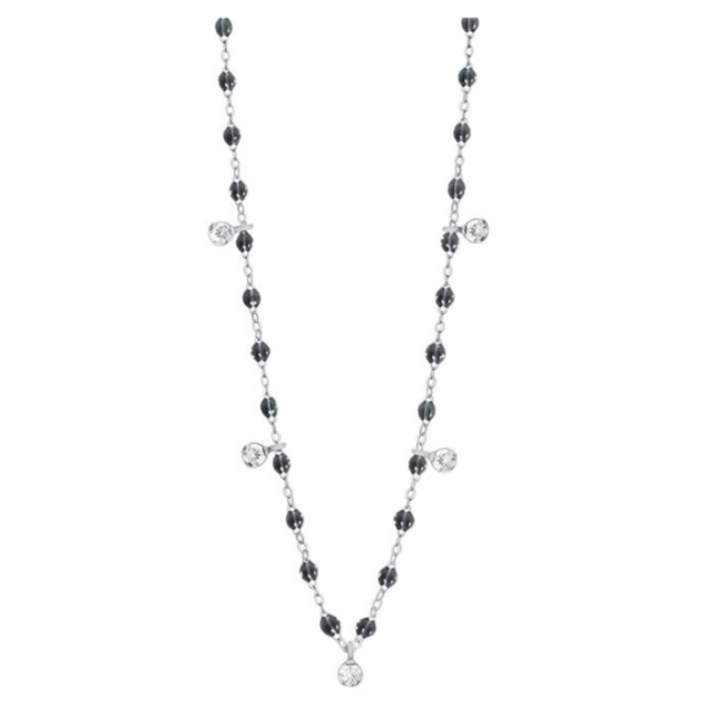 Gigi Clozeau 18kt Classic Supreme 5-Diamond Resin Necklace