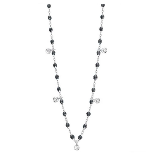 Gigi Clozeau 18kt Classic Supreme 5-Diamond Resin Necklace