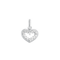 Gigi Clozeau 18kt Open Heart Supreme Diamond Charm