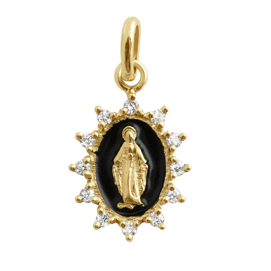 Gigi Clozeau 18kt Supreme Madone Diamond Resin Pendant