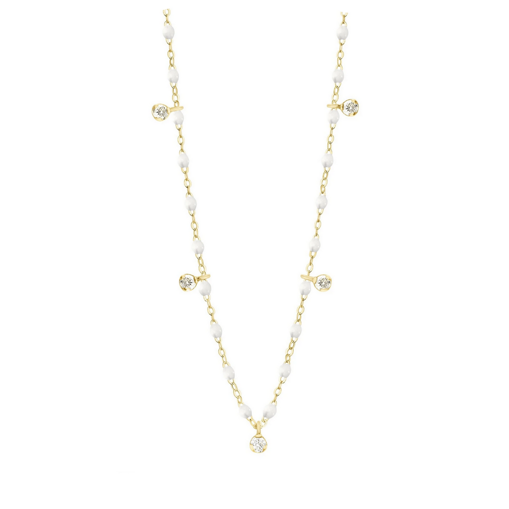 Gigi Clozeau 18kt Classic Supreme 5-Diamond Resin Necklace
