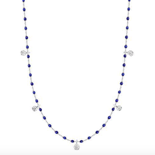 Gigi Clozeau 18kt Mini 5 Diamond Resin Necklace