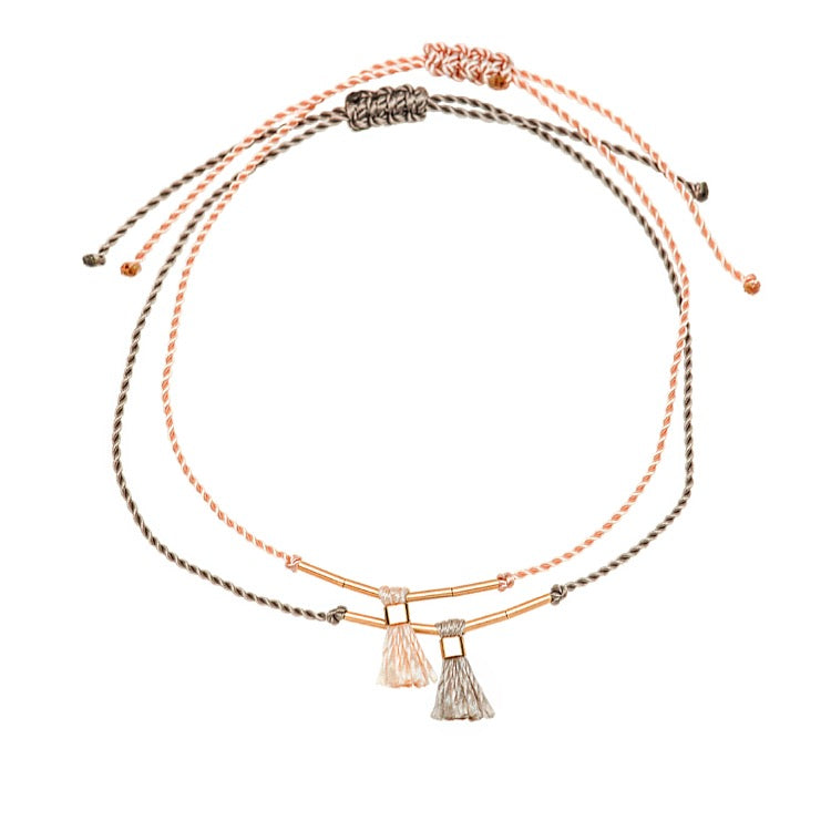 Hortense 14kt Pom Pom String Bracelet